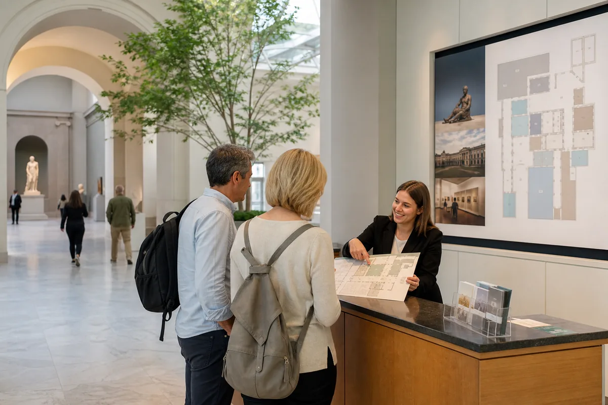 Museum travel planning desk